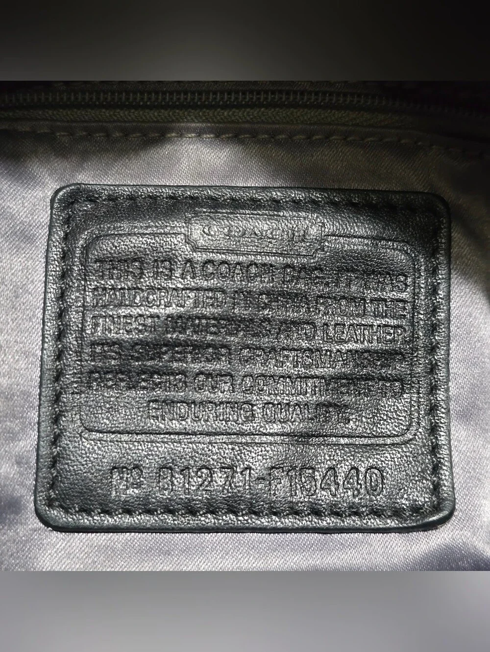 Coach Signature bag Monogram Black Leather Canvas Ashley F15440 Large Satchel